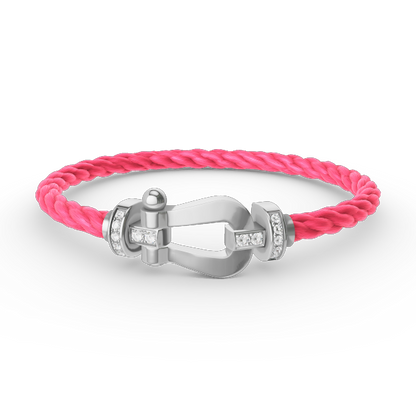 ¡®Lume Jewels¡¯FORCE LARGE HORSESHOE HALF DIAMOND BRACELET SILVER