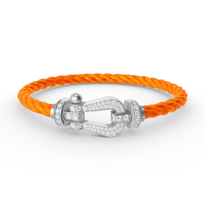 ¡®Lume Jewels¡¯FORCE LARGE HORSESHOE FULL DIAMOND BRACELET SILVER