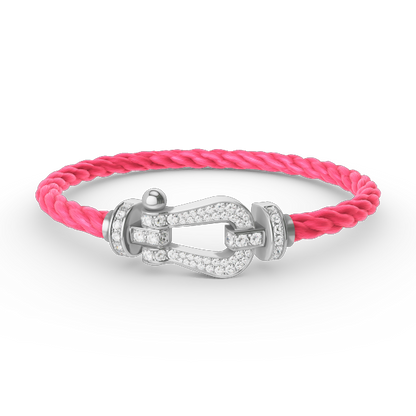 ¡®Lume Jewels¡¯FORCE LARGE HORSESHOE FULL DIAMOND BRACELET SILVER